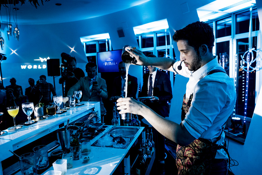 Bar-Ausstattung bei einer Cocktail-Competition.