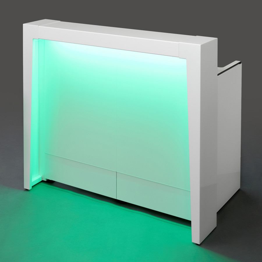 Mobile Cocktail in weiß mit LED Beleuchtung.