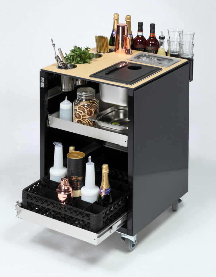 Balcão de promoção rolável para Ron Zacapa