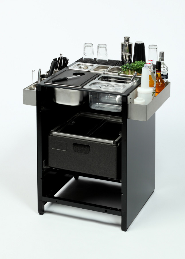 Mobile Cocktailstation faltbar für Cocktailkurse.